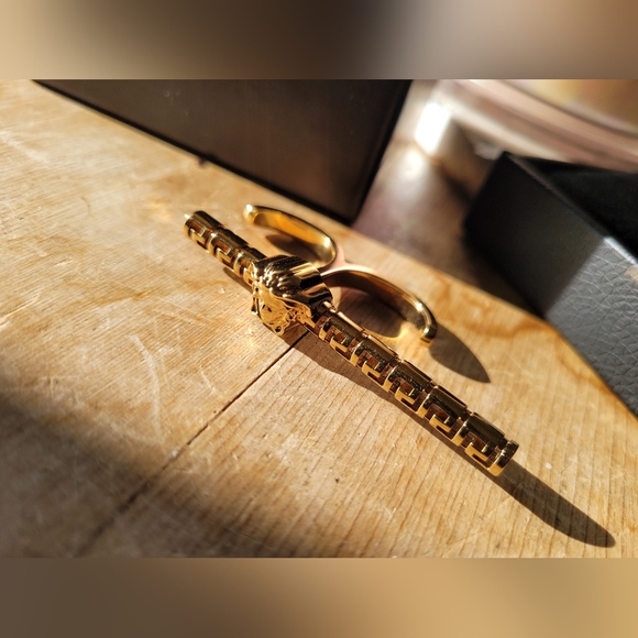 Sold.Versace Medusa Greca Double Ring - Picture 2 of 4